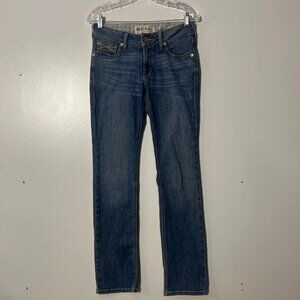 Women's narrow straight light blue casual jeans
